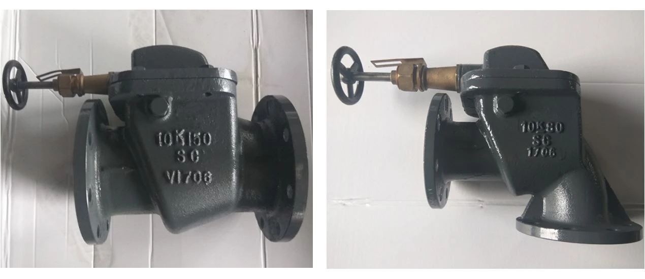 angle type storm valve